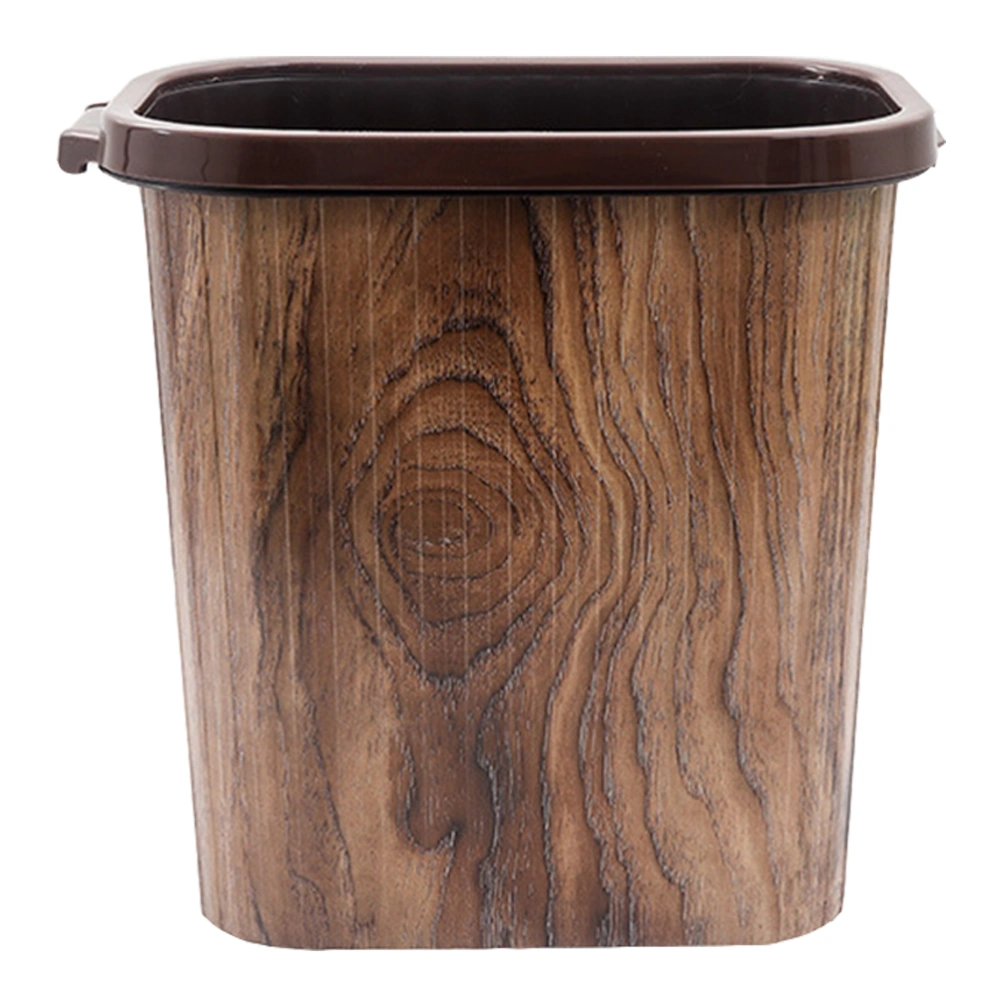 1Pc Home Emulation Simple Trash Can Large Capacity Waste Bin with Pressure Ring