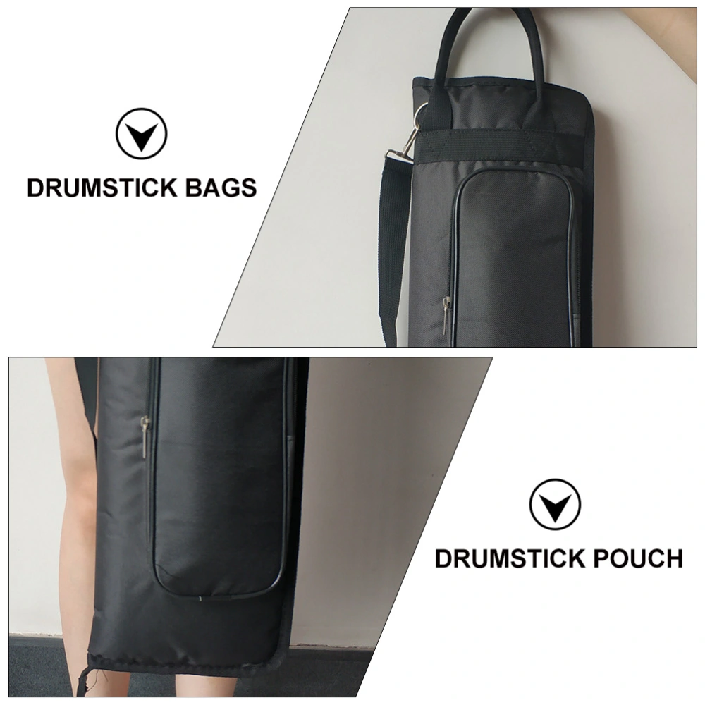 Multi-function Drum Stick Storage Bag Drumstick Handbag with Handle (Black)