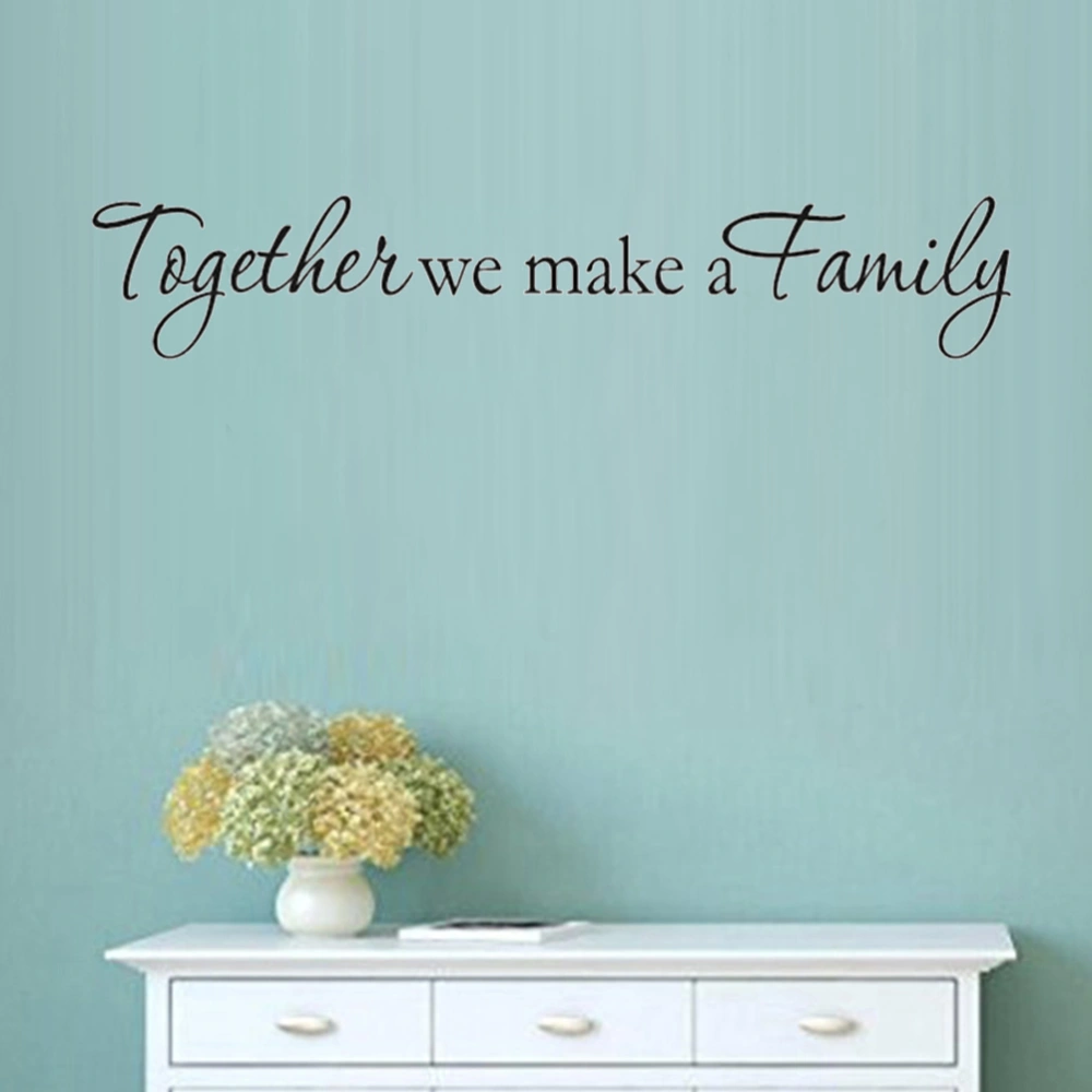 Together We Make A Family English Words Wall Stickers Decal Vinyl Art Mural Decor Wall Stickers