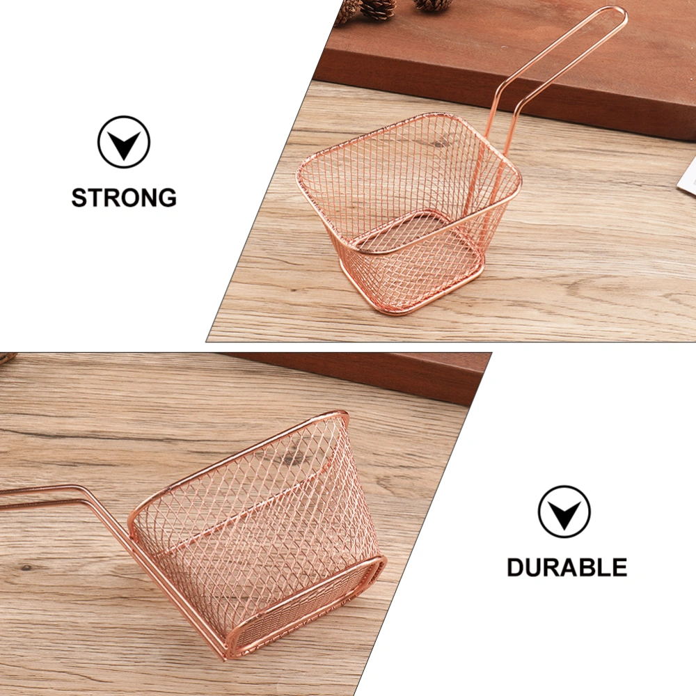 3pcs Square Frying Basket Durable Food Fried Basket Fry Basket with Handle