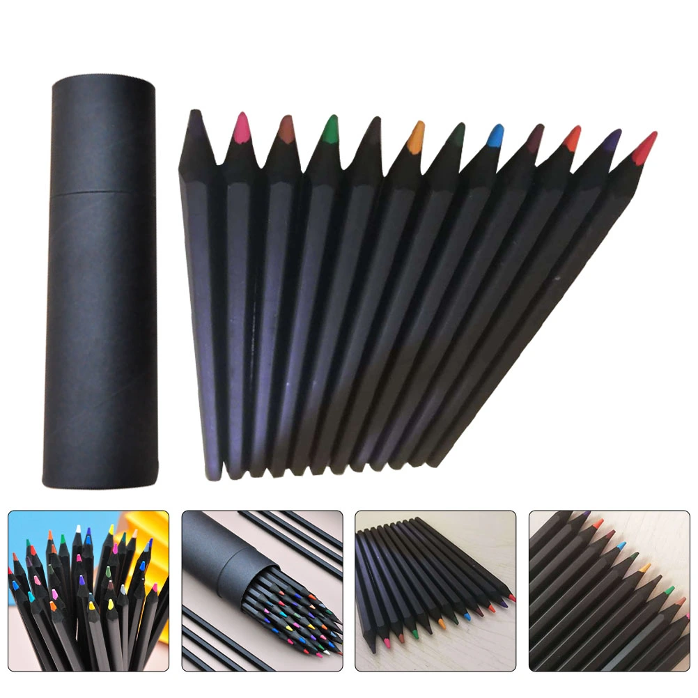 1 Set/24Pcs Colored Sketch Graffiti Pencils Art Sketching Drawing Pencils Kit