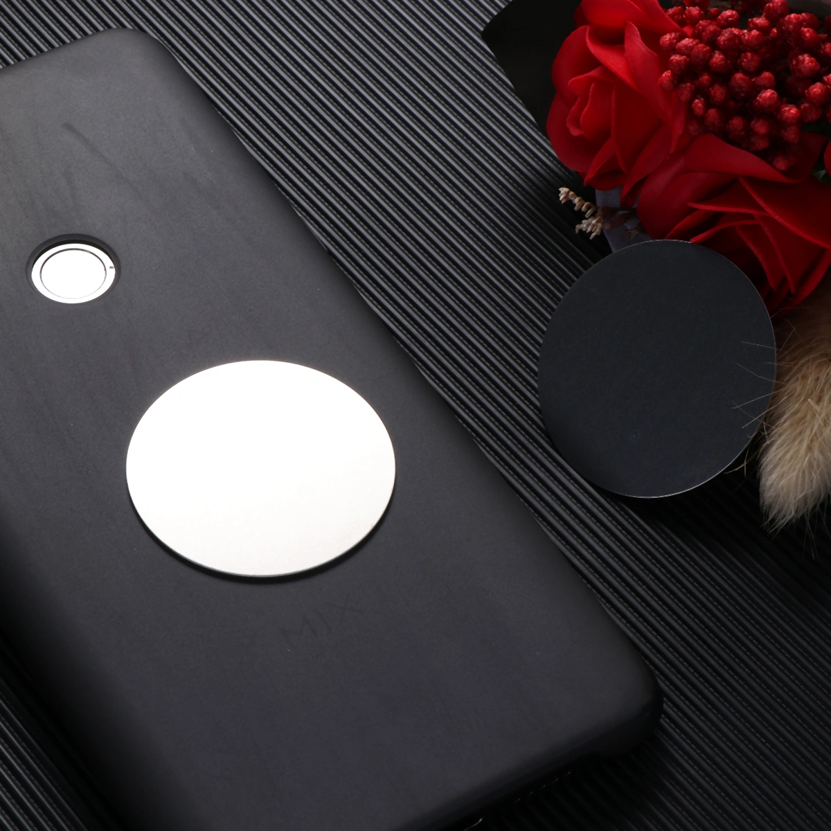 8PCS Mobile Phone Bracket Accessories Patch Mobile Phone Magnetic Sheet Mobile Phone Holder Iron Plate(Silver)