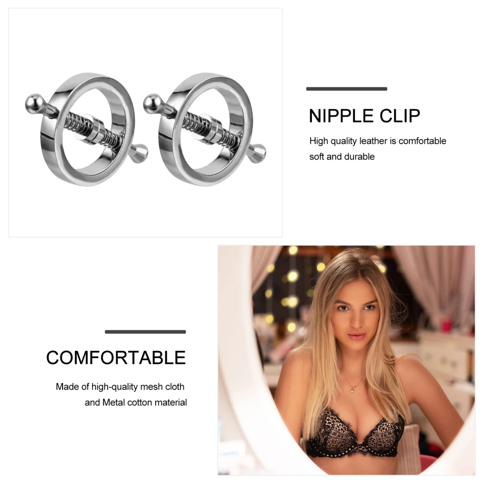 1 Pair Adjustable Nipples Clamp Sex Breast Clip Nipples Depression Corrector