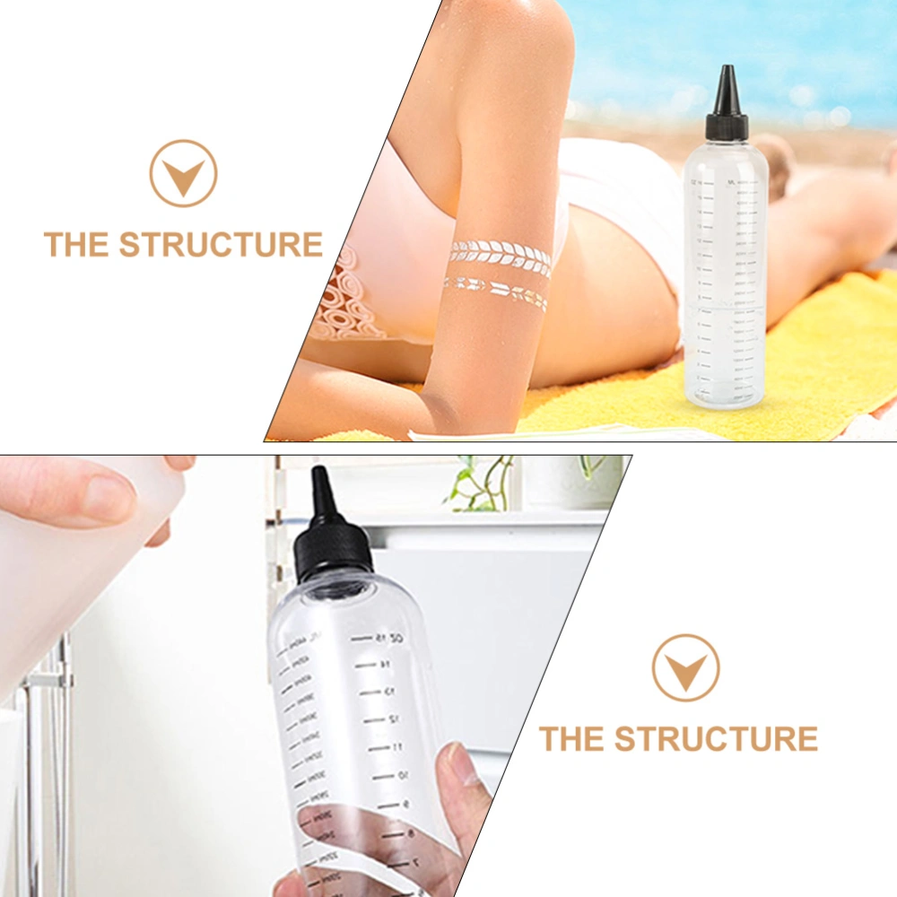 5Pcs Press Type Bottle with Scale Simple Compact Cosmetics Bottle Liquid Bottle