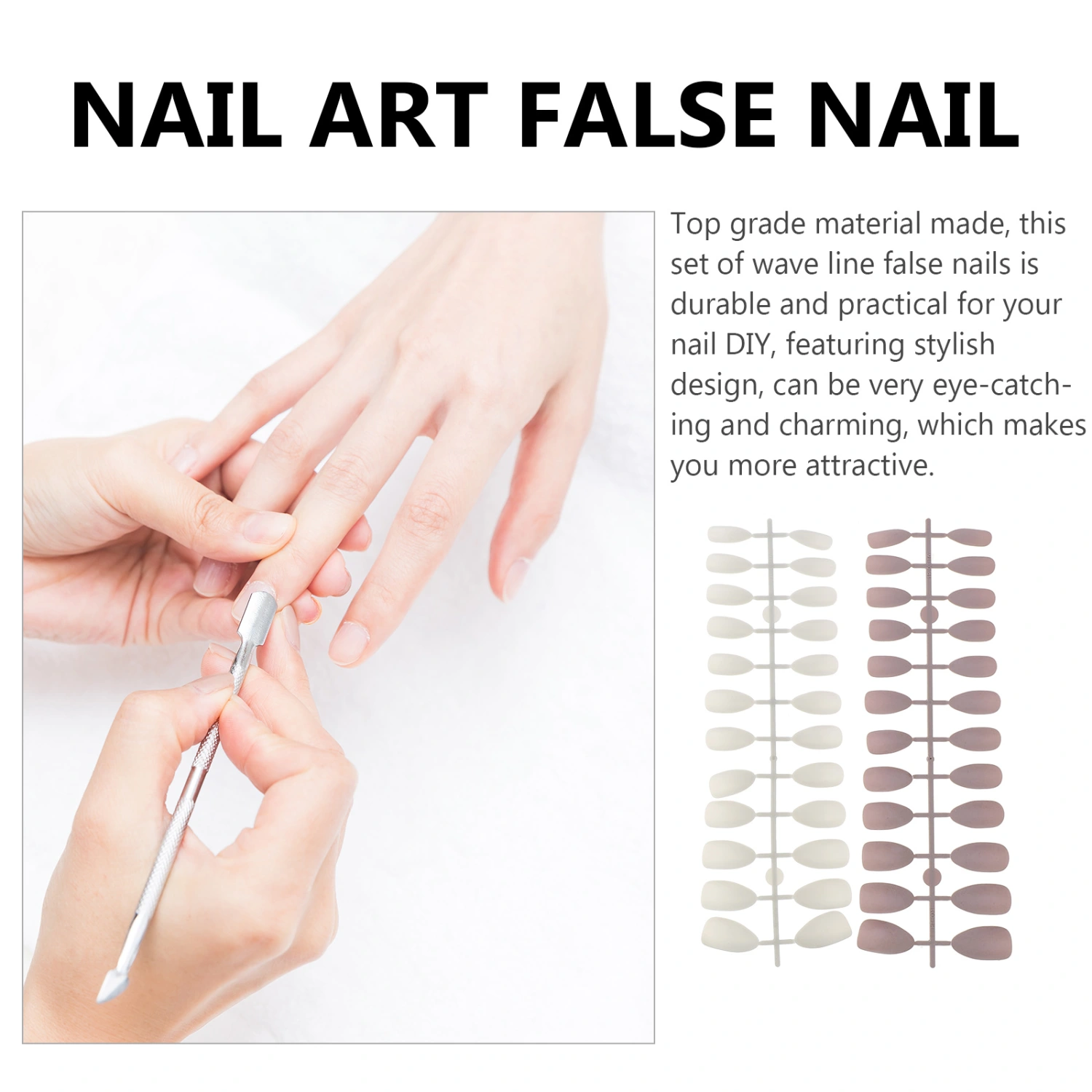 120pcs False Nail Pure Color Fake Nail Tips Fake Nail Patch Nail Art Supplies