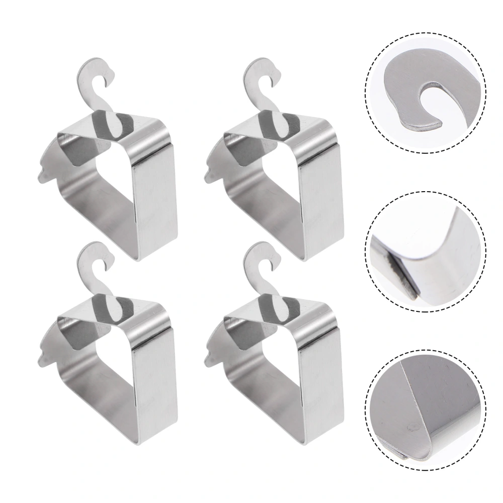 4PCS Stainless Steel Tablecloth Clip Creative Tablecloth Holder Adjustable Clip