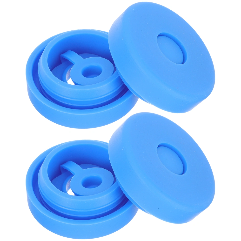 4Pcs Dispensers Sealing Anti Splash Bucket Lid Non Spill Sealed Caps Silicone Jug Caps