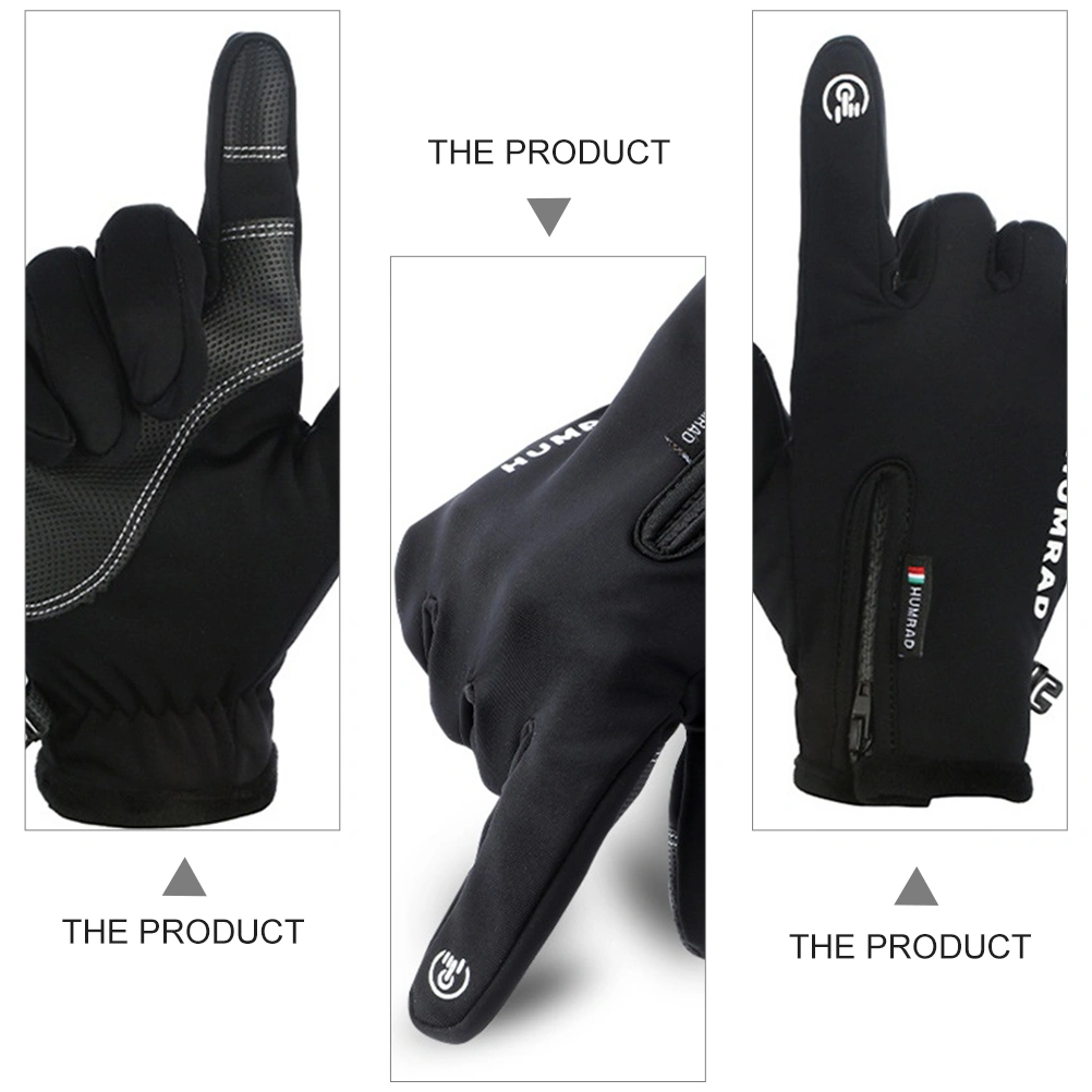 1 Pair of Outdoor Windproof Gloves Anti-Skid Skiing Gloves Winter Riding Gloves