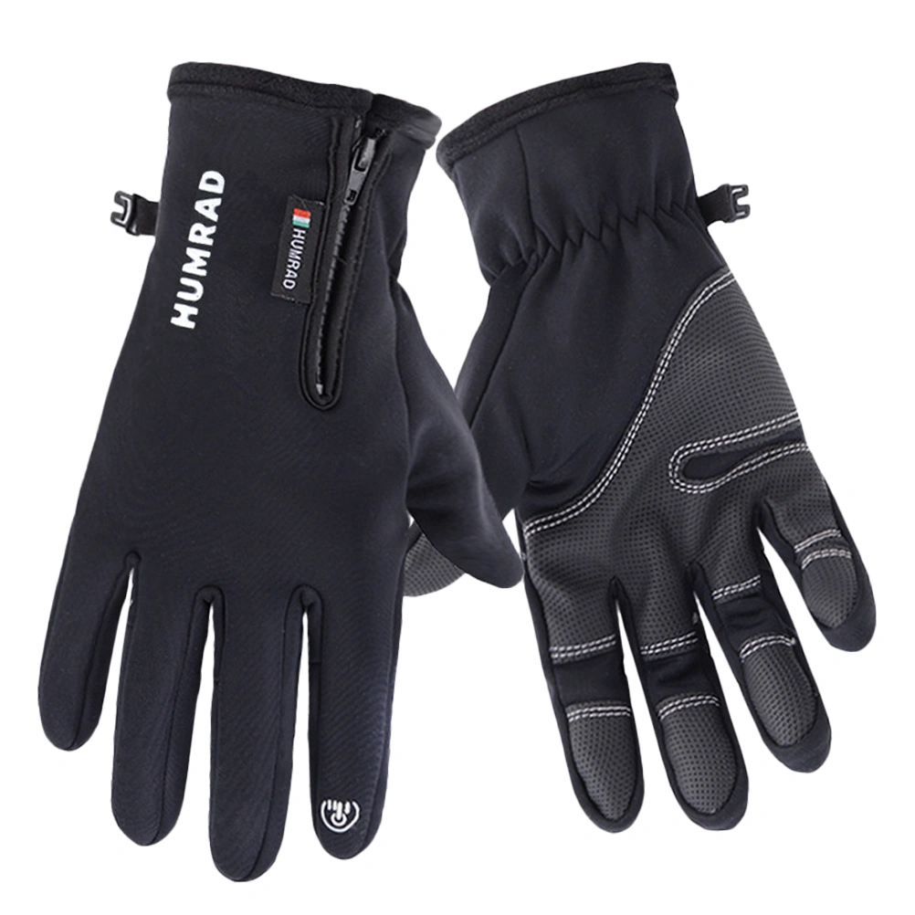 1 Pair of Outdoor Windproof Gloves Anti-Skid Skiing Gloves Winter Riding Gloves