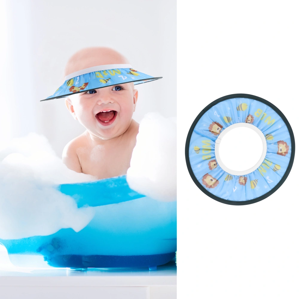 1 Pc Adjustable Baby Cartoon Shower Hat Ear Protective Bathing Haircut Hat