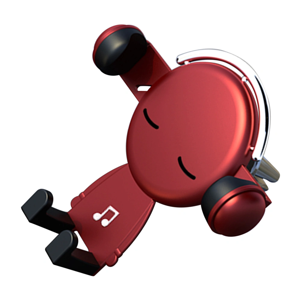 Cartoon Universal Car Gravity Car Phone Holder Air Vent Mount Bracket Navigation Support (Red)