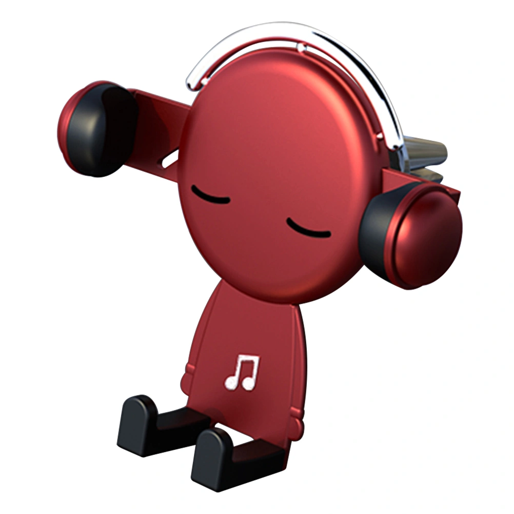Cartoon Universal Car Gravity Car Phone Holder Air Vent Mount Bracket Navigation Support (Red)