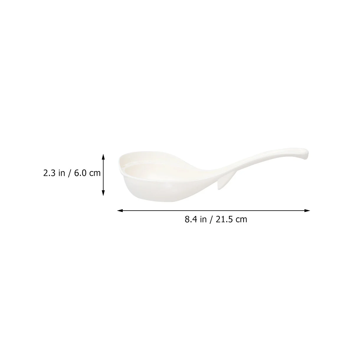 Plastic Spoons Round Head Design Soup Spoon Multifunctional Thicken Plastic Colander Soup(White)