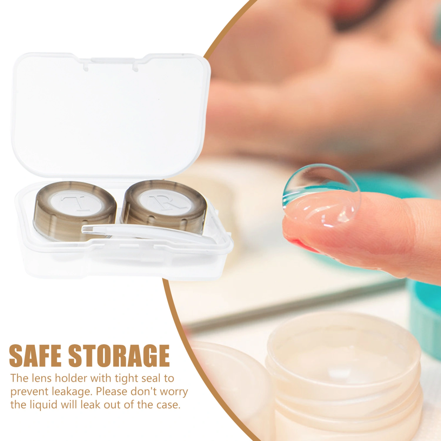 8Pcs Household Contact-lens Cases Convenient Contacts Holders Outdoor Contacts Boxes