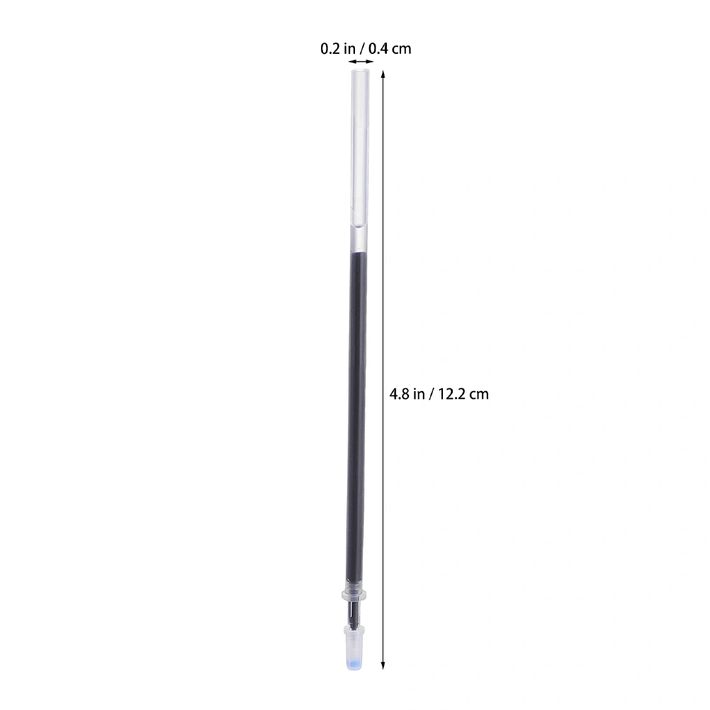 200Pcs Black Gel Pen Refills 0.5mm Ink Pen Refills Student Stationery (Black)