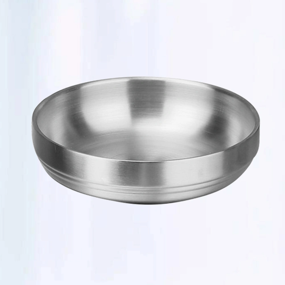 Thicken Seasoning Dish Saucer Appetizer Plate Stainless Steel Dish for Home Restaurant Daily Use (Diameter in 13cm)