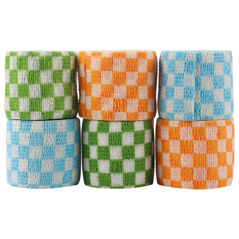 6 Rolls Protective Non-woven Fabric Bandages Self Adhesive Wrap Gauze Tape