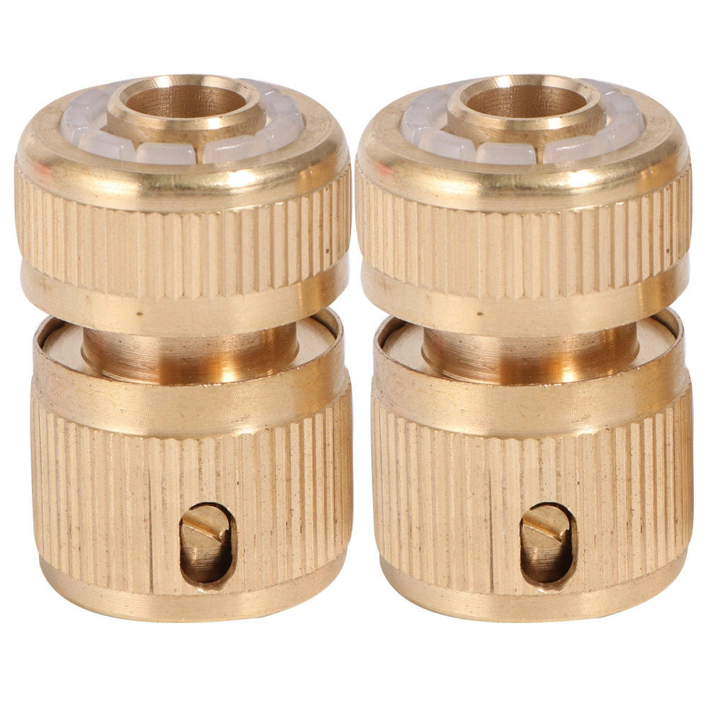 2pcs Garden Hose Pure Copper Quick Connector Garden Hose Fitting Water Hose Connectors 1/2 Inch Car Water Hose Connector