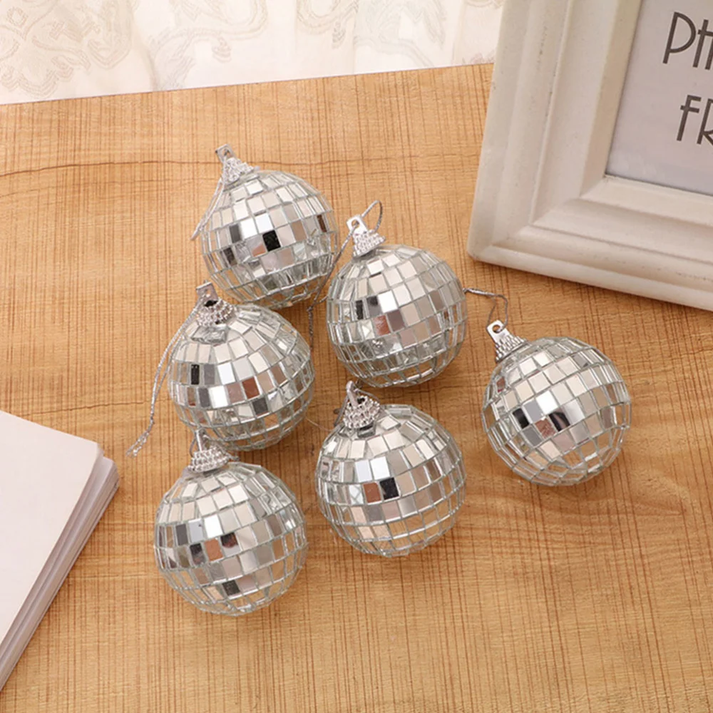 18Pcs Mirror Disco Balls Party Hanging Disco Balls Hanging Ornament (Silver)