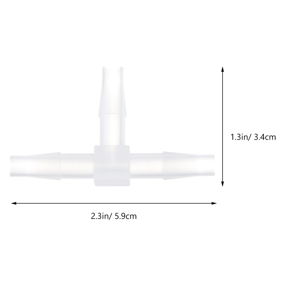 10pcs Plastic Hose Tee Joints T Shape 3 Ways Joints Pipeline Connectors