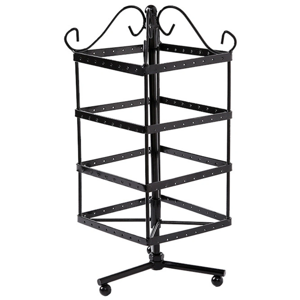 1 Pc Iron Square Rotating Rack Household Jewelry Storage Rack Display Rack