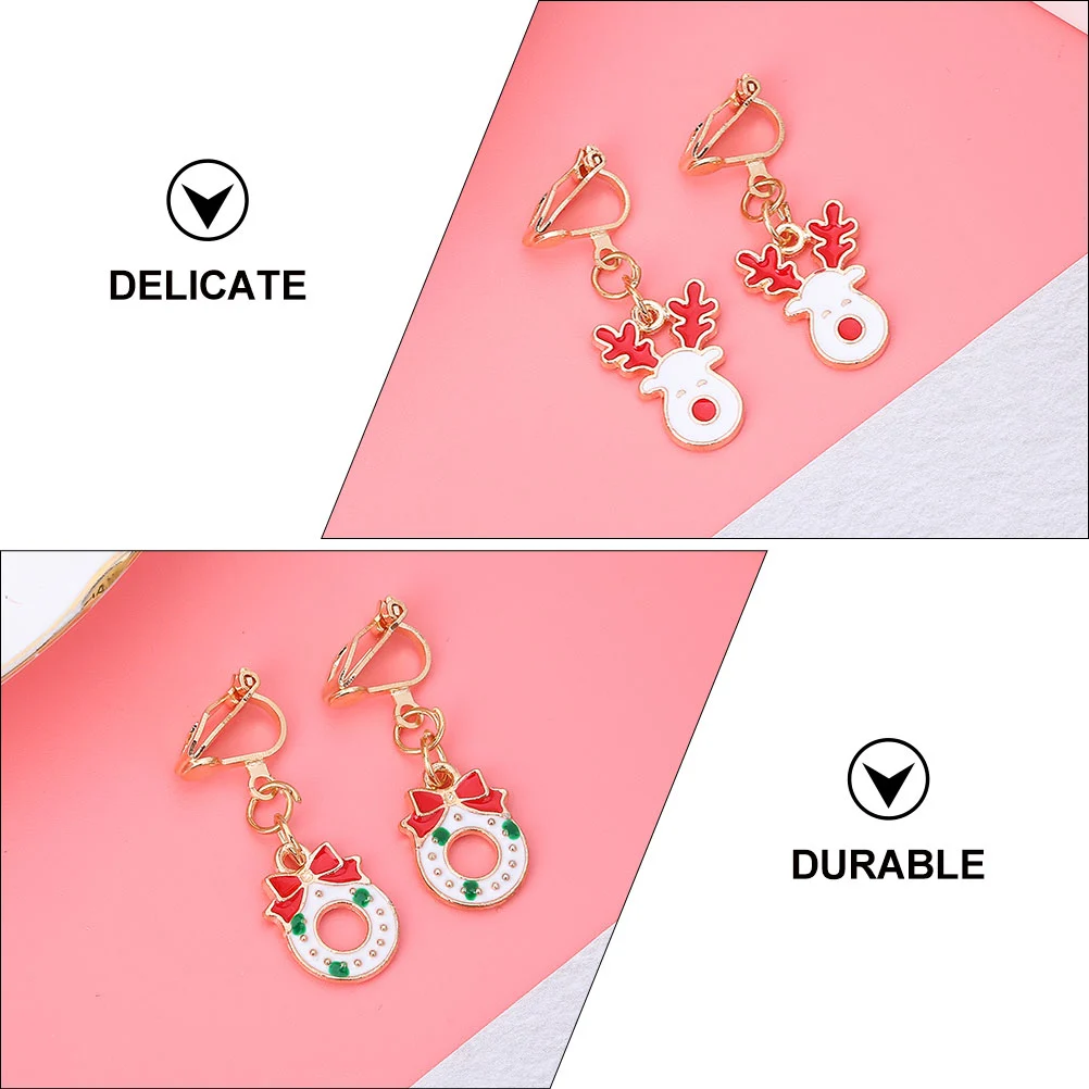 7 Pairs Earrings Ear Clips Alloy Clip-on Earrings Without Pierced Earring