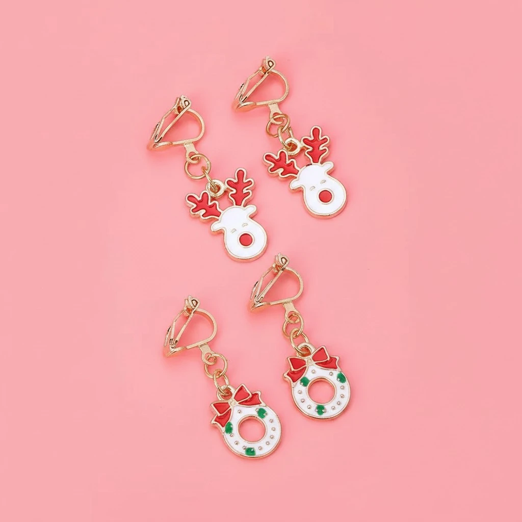 7 Pairs Earrings Ear Clips Alloy Clip-on Earrings Without Pierced Earring