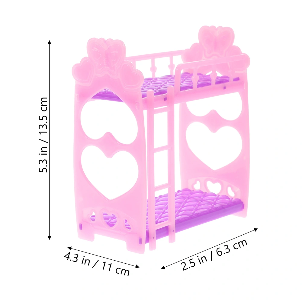 Doll Bunk Bed Miniature Furniture Micro Scene Photo Prop Kids Children Toy Gift