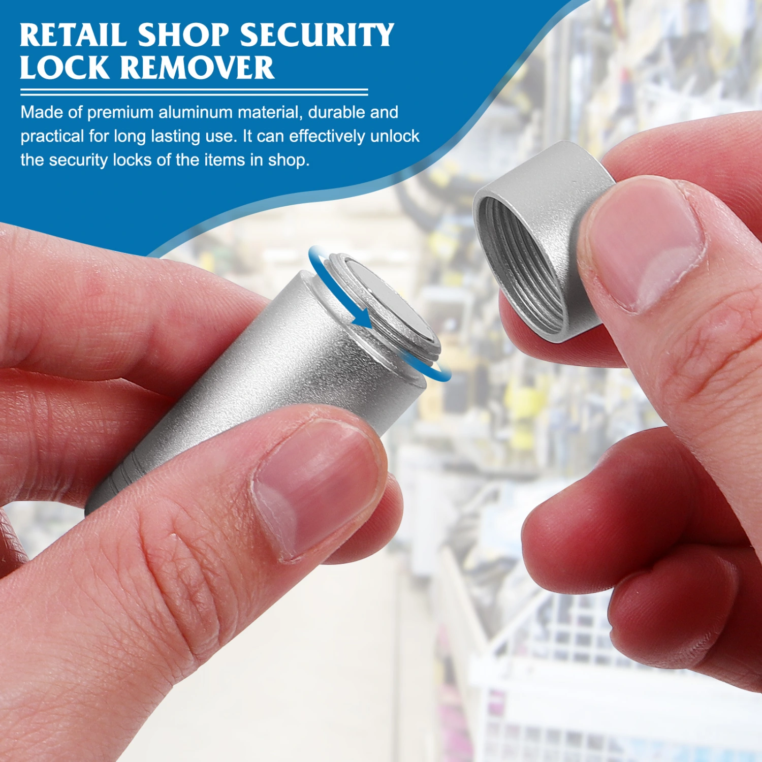 1pc Security Lock Remover Retail Anti-theft Equipment Hook Lock Key Shop Unlocking Device Lock Remover