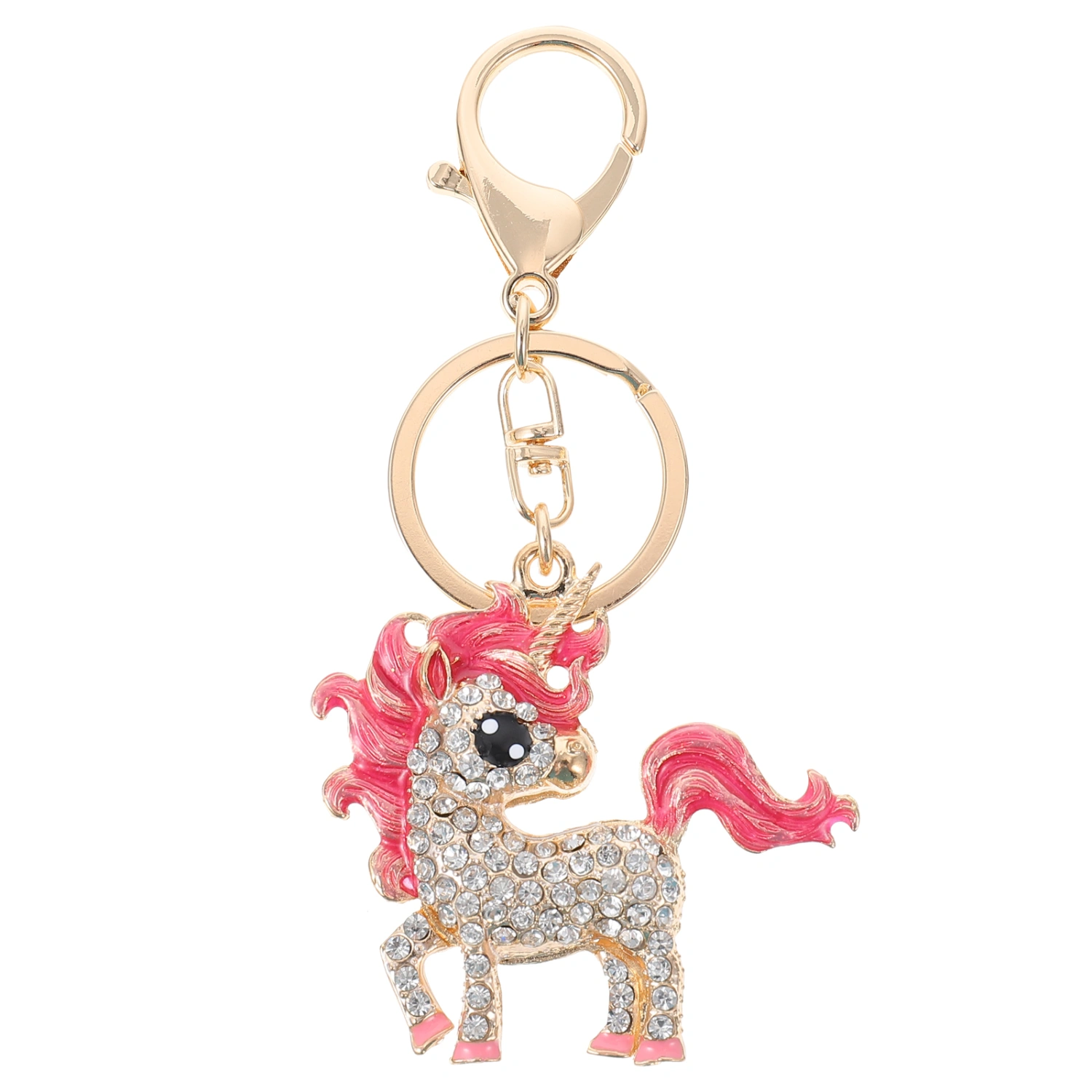 Rhinestone Unicorn Key Ring Bag Hanging Pendant Decorative Key Ring Bag Decor