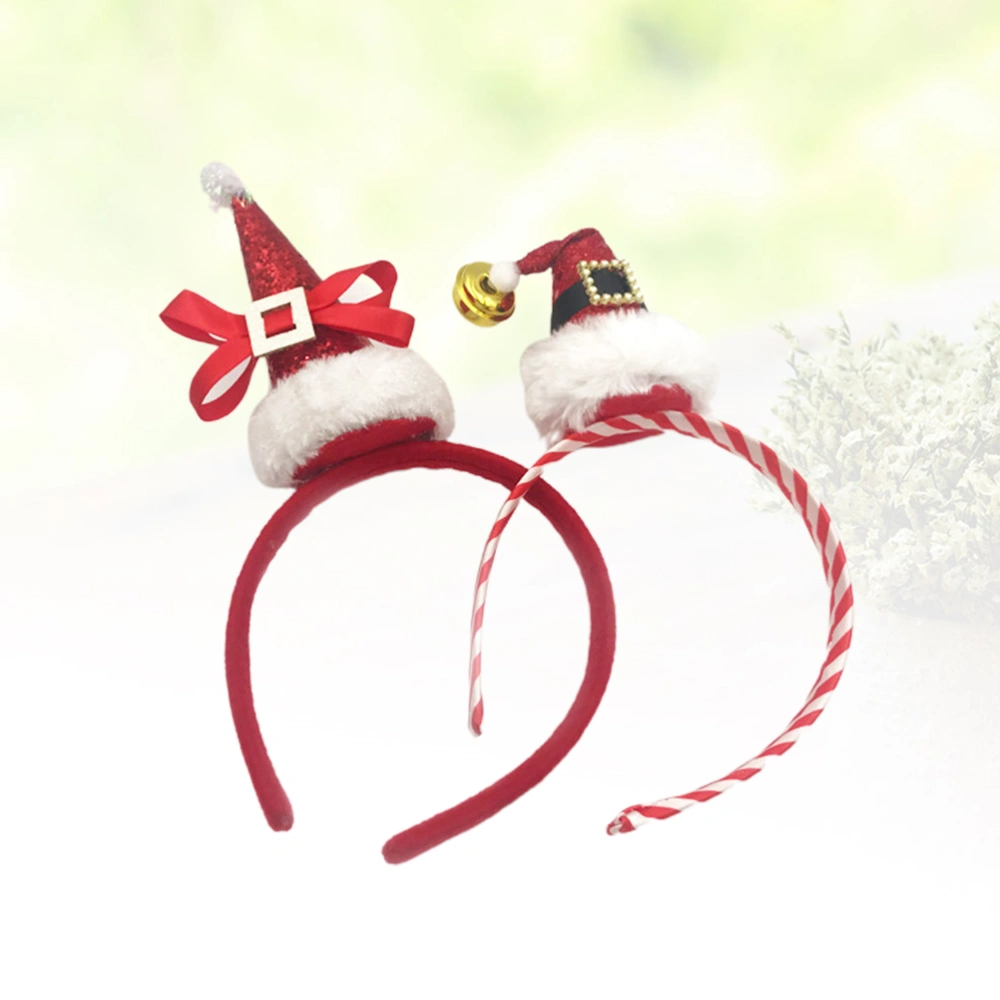 2pcs Lovely Christmas Hair Bands Adorable Hair Hoops Headdress Party Favors Supplies for Banquet Festival