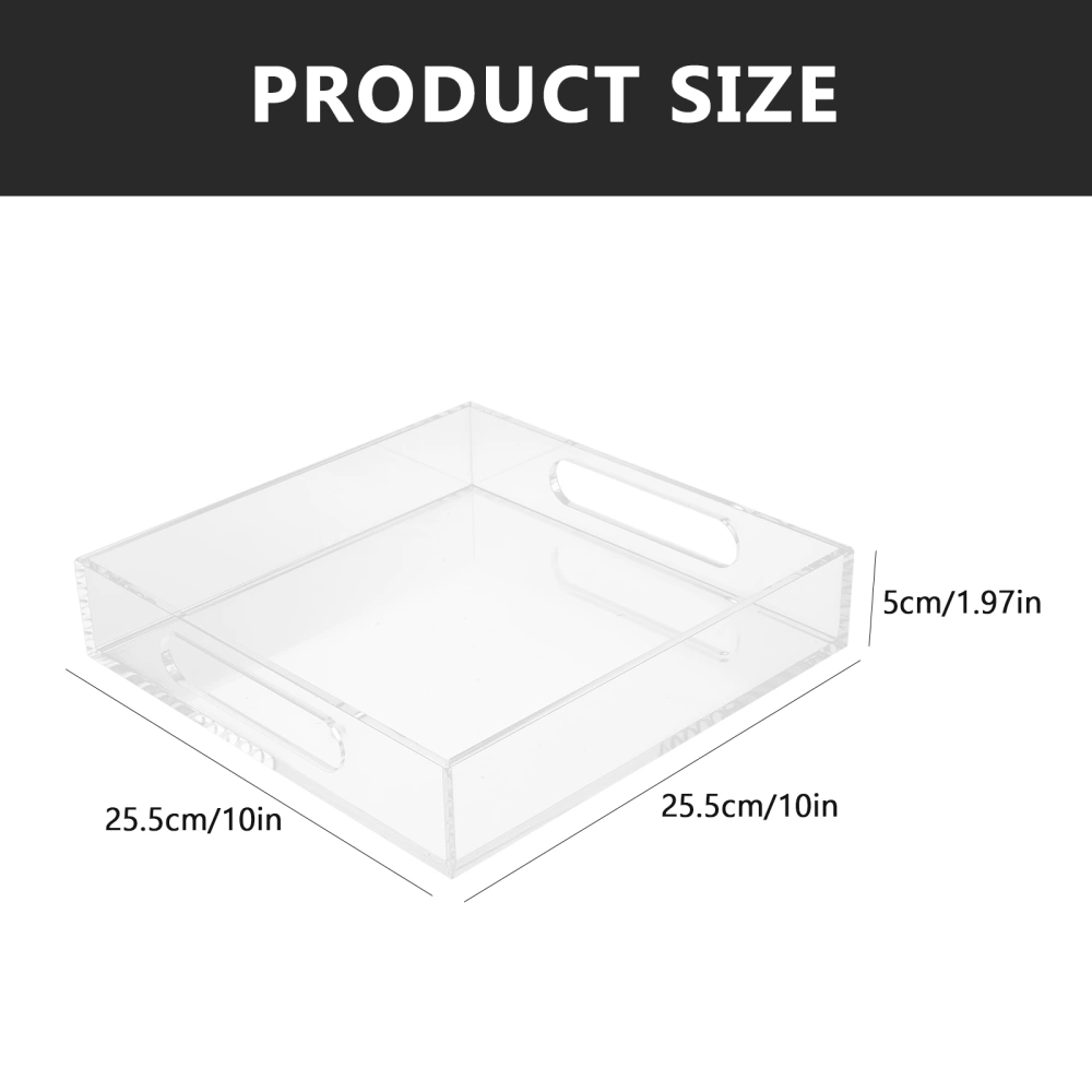 Acrylic Toilet Storage Tray Bathroom Vanity Tray Sundries Organizing Tray