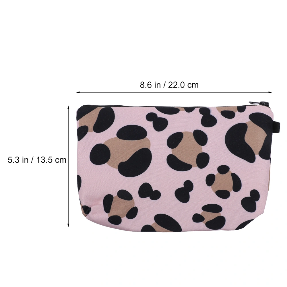 Leopard Prints Pattern Makeup Bag Portable Toiletry Bag Cosmetic Pouch for Women