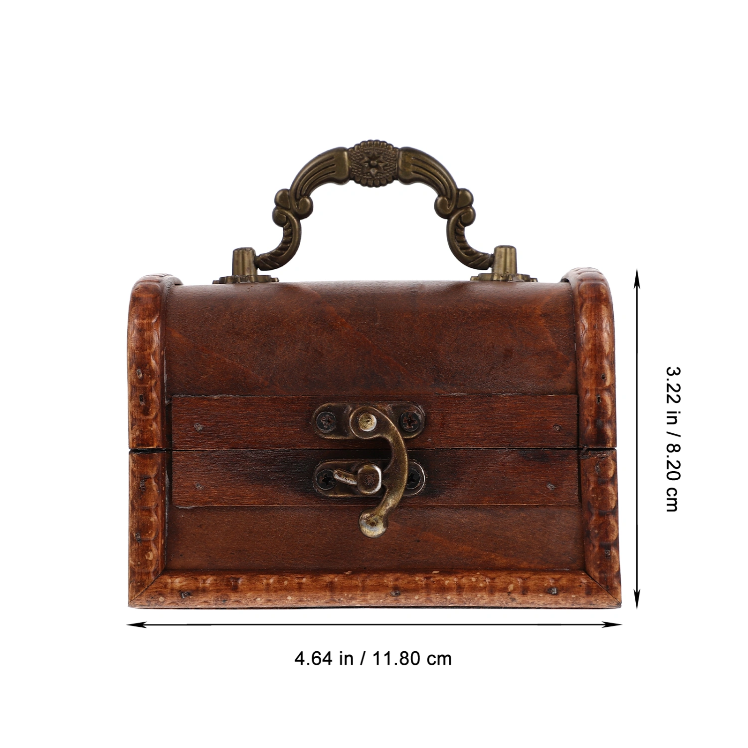 Wooden Trinket Box Retro Jewelry Case Vintage Jewelry Box Handheld Storage Case