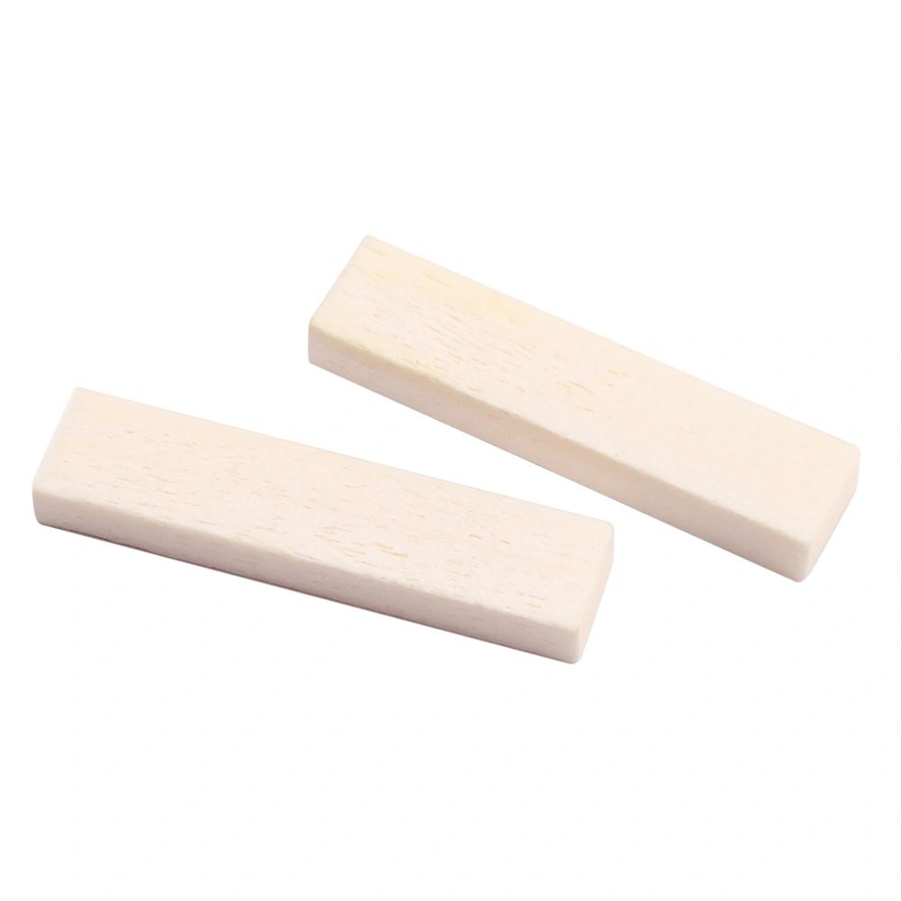 2pcs Guitar Bass Bridge Saddle Real Buffalo Blank Bone Nut for Electric Acoustic Guitar Part Accessories GL614 (Beige)