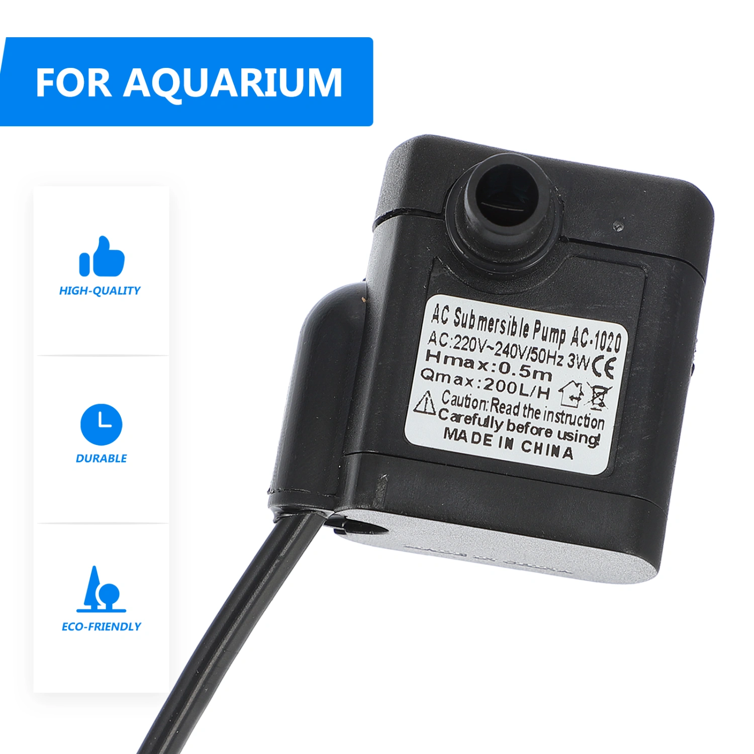 Aquarium Submersible Pump Fish Pond Circulation Pump Small Pump EU Plug