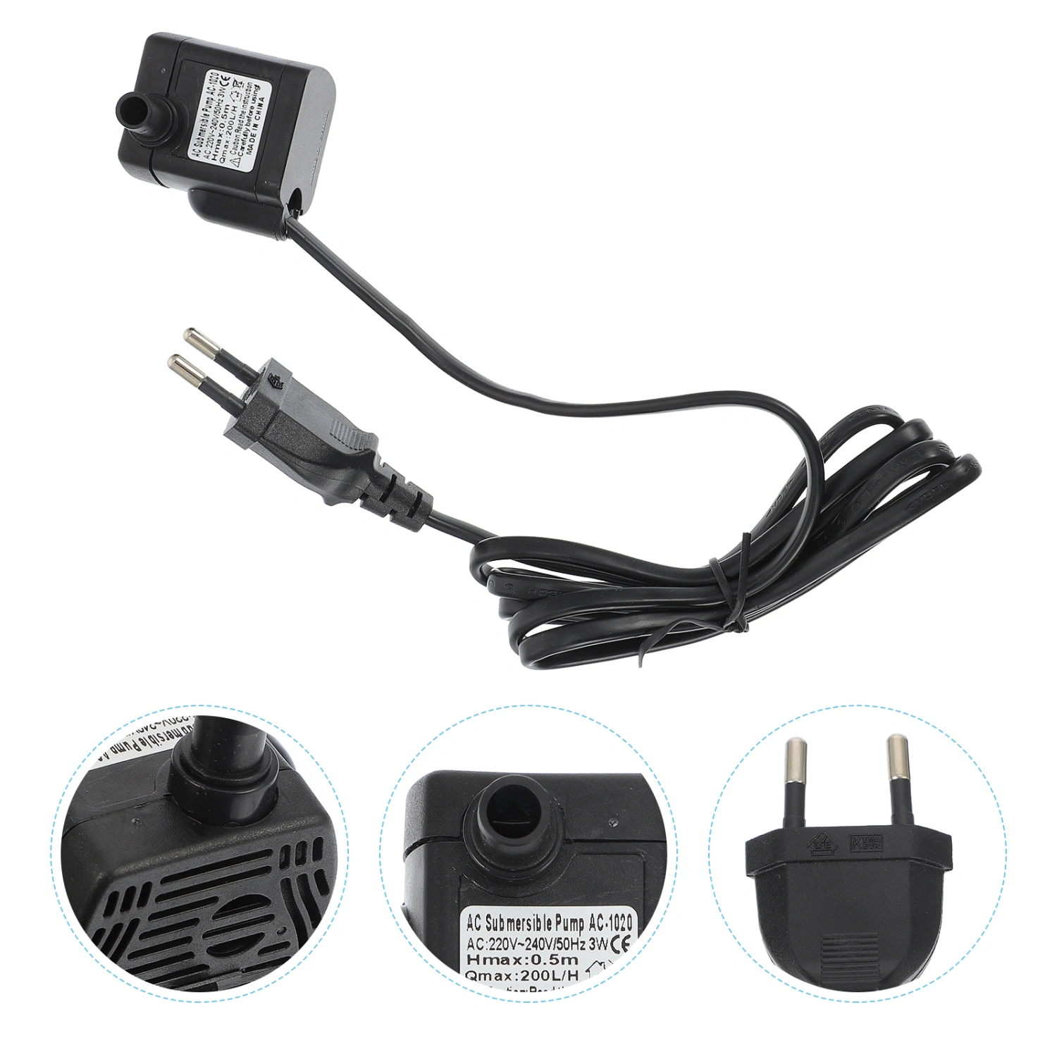 Aquarium Submersible Pump Fish Pond Circulation Pump Small Pump EU Plug