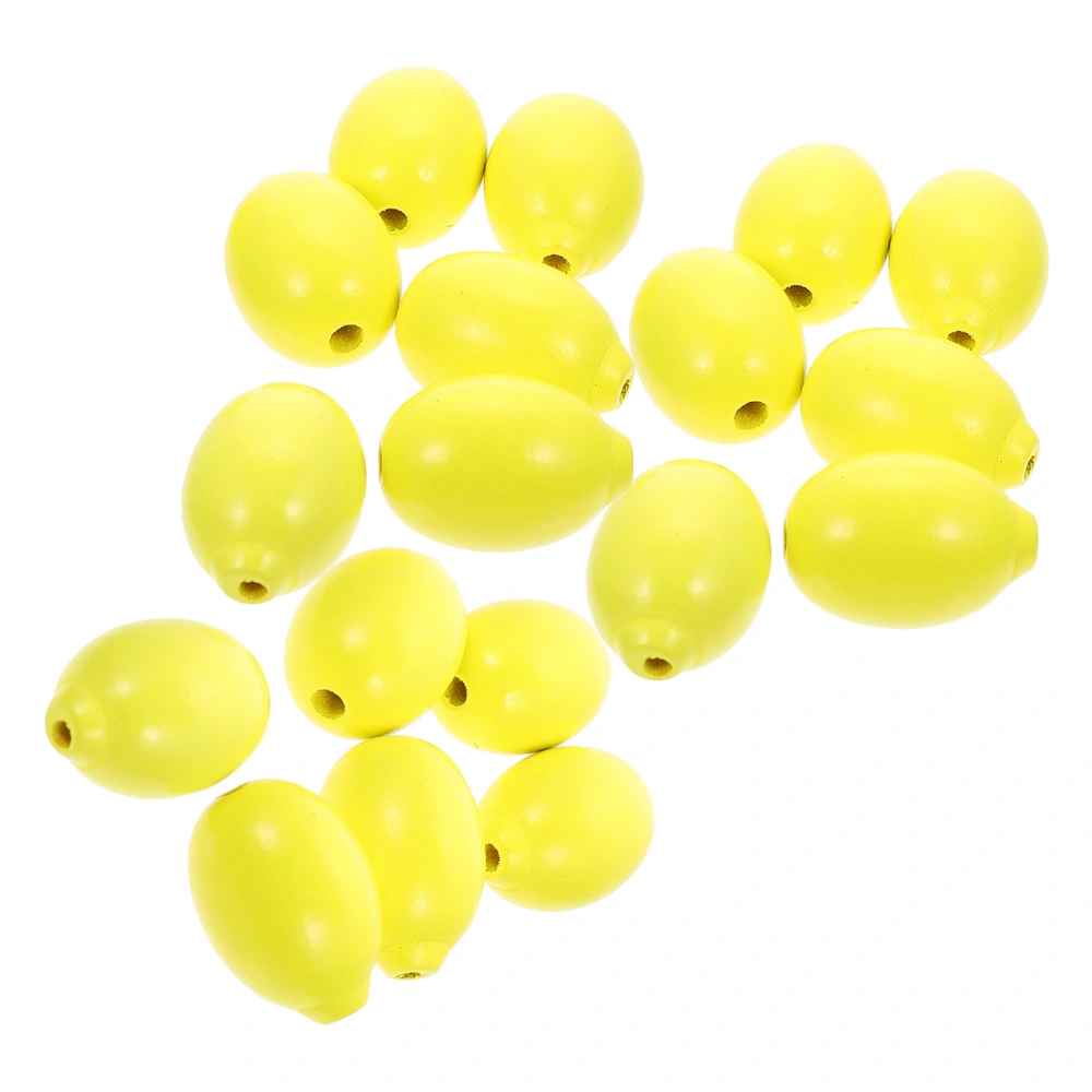 50pcs Handmade Craft Beads DIY Adornment Lemon Beads Home Pendant DIY Accessory