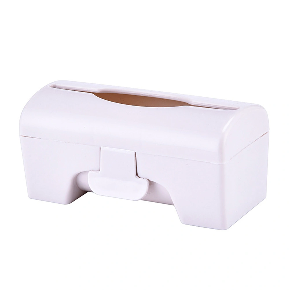 Creative Wall Mounted Garbage Bag Storage Box Plastic Finishing Kitchen Bag Extraction Box (Beige)