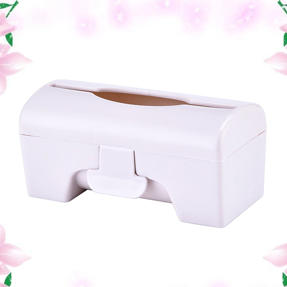 Creative Wall Mounted Garbage Bag Storage Box Plastic Finishing Kitchen Bag Extraction Box (Beige)