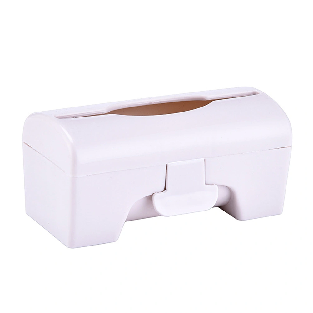 Creative Wall Mounted Garbage Bag Storage Box Plastic Finishing Kitchen Bag Extraction Box (Beige)
