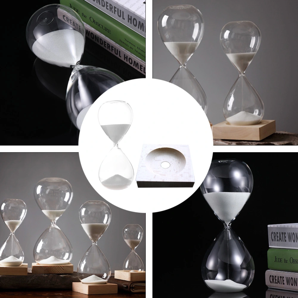 Transparent Glass Hourglass Timer 5 Minutes Time Sand Clock Room Decor for Home