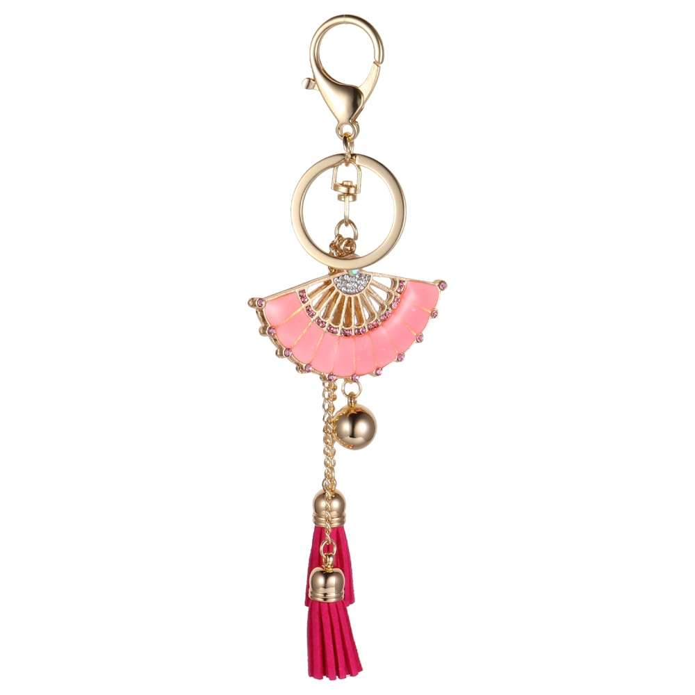 Zinc Alloy Key Chain Pendant Diamond-embedded Car Key Pendants with Tassel