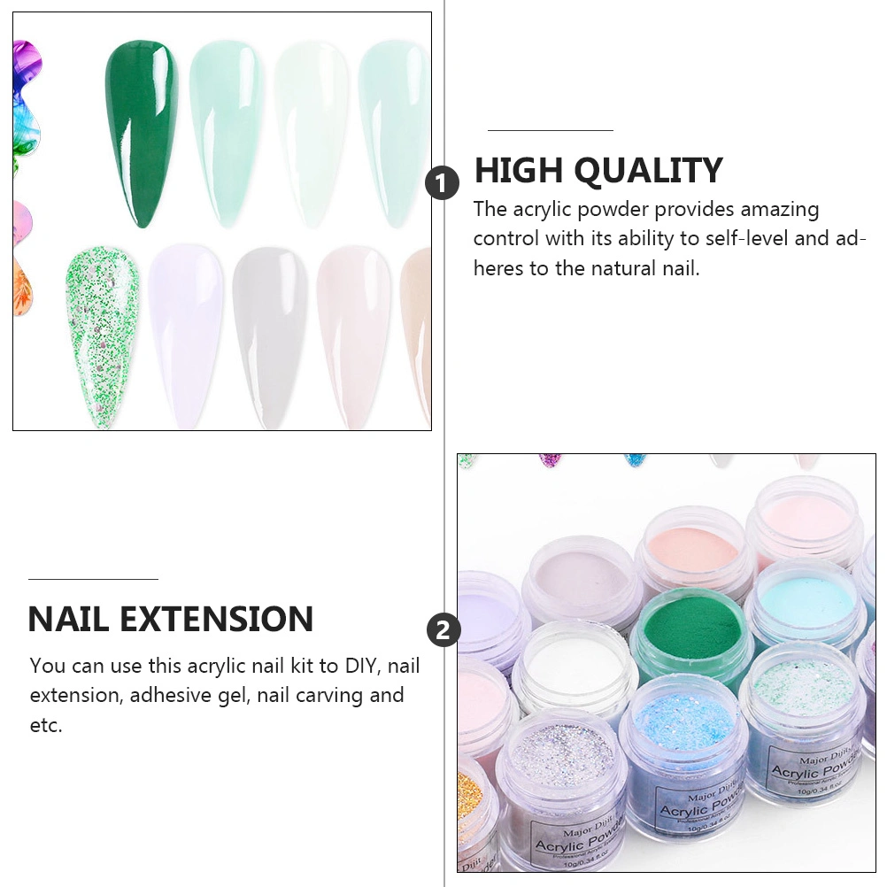 1 Set Acrylic Powder and Liquid Set Professional Nail Art Crystal Powder Kit