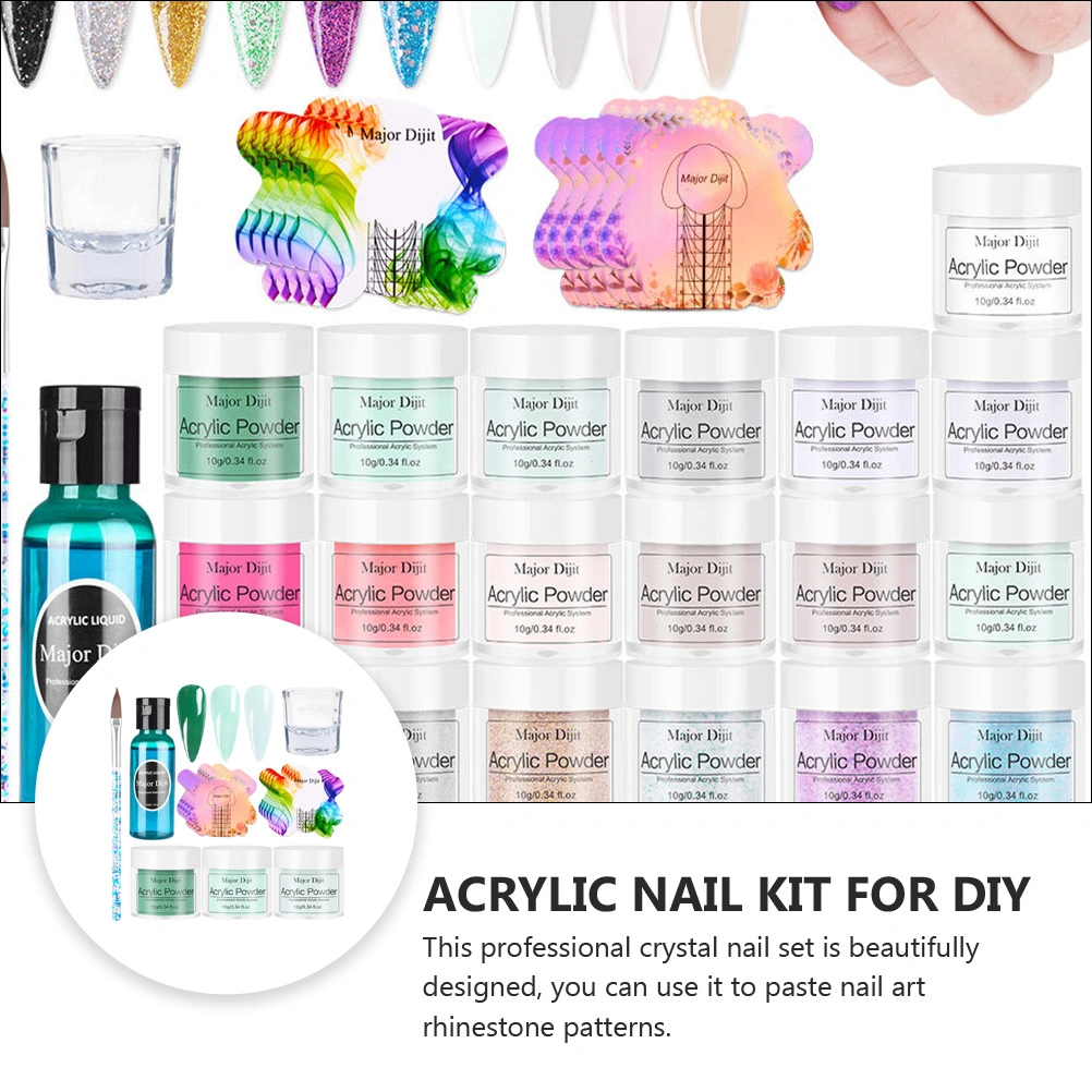 1 Set Acrylic Powder and Liquid Set Professional Nail Art Crystal Powder Kit