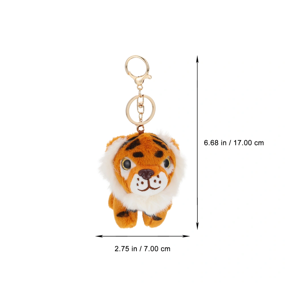 Plush Tiger Pendant Stuffed Animal Pendant Tiger Plush Doll Key Ring Bag Pendant