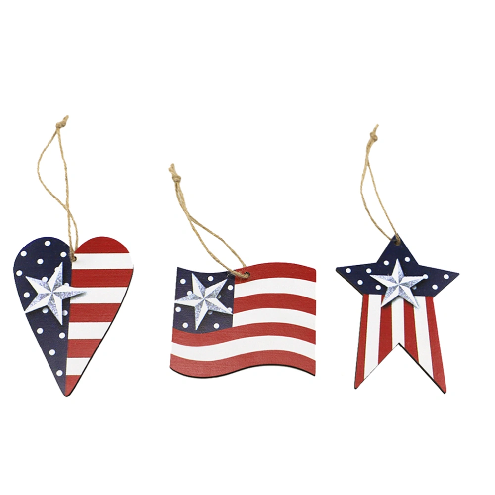 3pcs Independence Day Hanging Ornament Party Hanging Decors Hanging Adorn