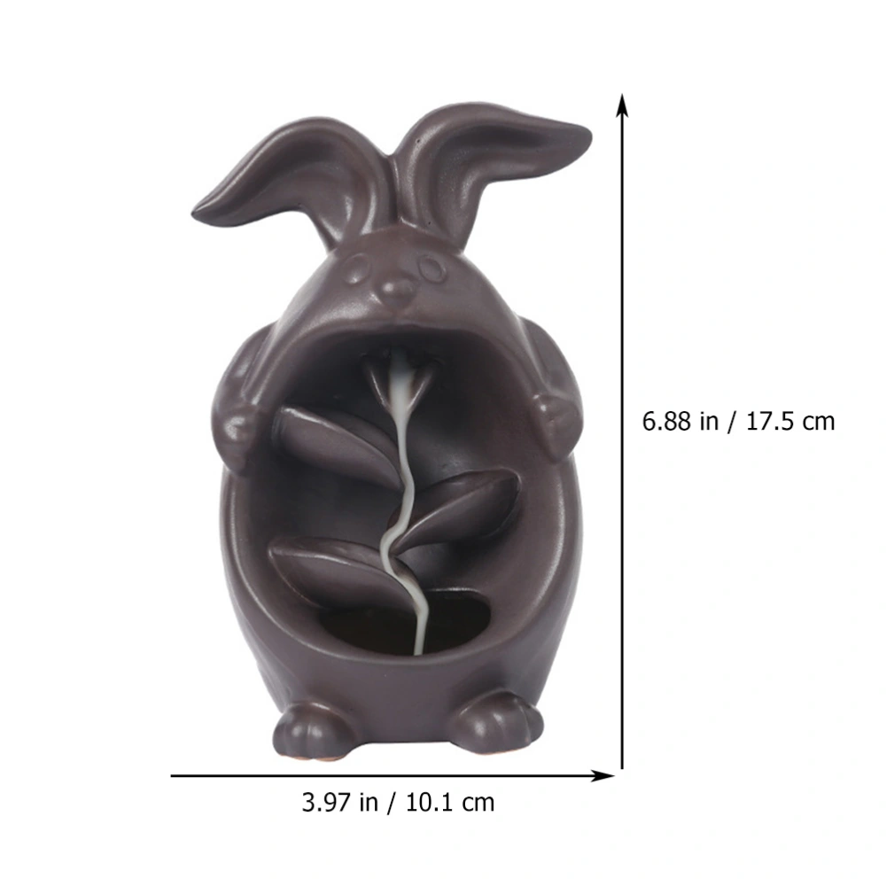 Adorable Ceramic Rabbit Shaped Backflow Censer Delicate Ceramic Incense Burner