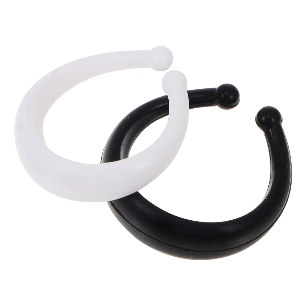 2Pcs Male Penile Exercise Ring Penis Training Ring Foreskin Ring Black White