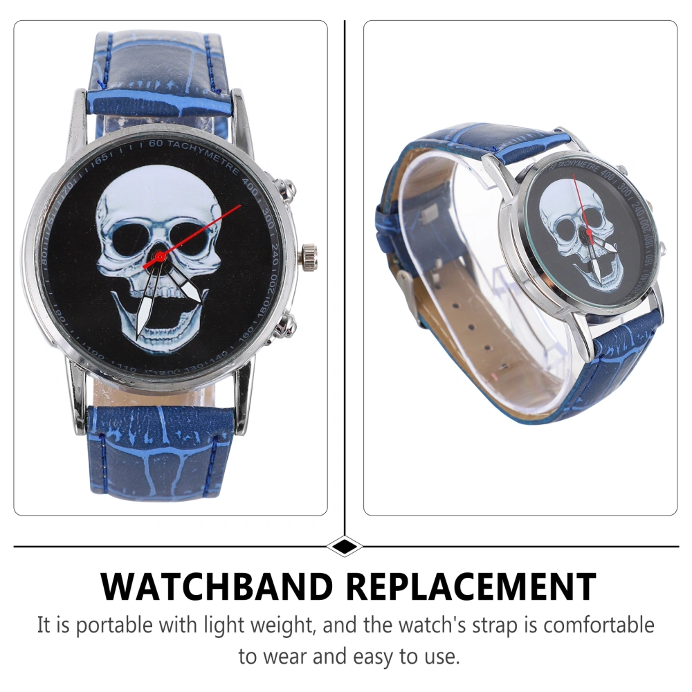 1pc Skeleton Watch Quartz Watch Horrible Pattern Watch Male Skull Watch